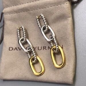 David Yurman Two-Tone Chain Link Earrings